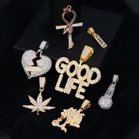 Hip-hop Rock Animal Cross Letter Stainless Steel Alloy Copper Plating Inlay Rhinestones Jewelry Accessories main image 4