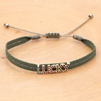 Casual Eye Mixed Materials Knitting Inlay Rhinestones Women's Bracelets sku image 3