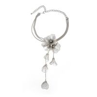 Elegant Luxurious Flower Gold Plated Silver Plated Alloy Wholesale Necklace main image 6
