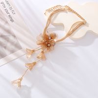 Elegant Luxurious Flower Gold Plated Silver Plated Alloy Wholesale Necklace main image 3