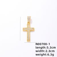 Hip-hop Rock Animal Cross Letter Stainless Steel Alloy Copper Plating Inlay Rhinestones Jewelry Accessories sku image 11