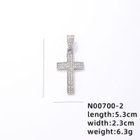 Hip-hop Rock Animal Cross Letter Stainless Steel Alloy Copper Plating Inlay Rhinestones Jewelry Accessories sku image 12