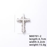 Hip-hop Rock Animal Cross Letter Stainless Steel Alloy Copper Plating Inlay Rhinestones Jewelry Accessories sku image 14