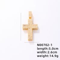 Hip-hop Rock Animal Cross Letter Stainless Steel Alloy Copper Plating Inlay Rhinestones Jewelry Accessories sku image 15