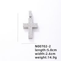 Hip-hop Rock Animal Cross Letter Stainless Steel Alloy Copper Plating Inlay Rhinestones Jewelry Accessories sku image 16