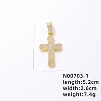 Hip-hop Rock Animal Cross Letter Stainless Steel Alloy Copper Plating Inlay Rhinestones Jewelry Accessories sku image 17
