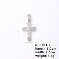 Hip-hop Rock Animal Cross Letter Stainless Steel Alloy Copper Plating Inlay Rhinestones Jewelry Accessories sku image 18
