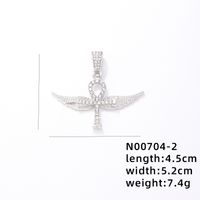 Hip-hop Rock Animal Cross Letter Stainless Steel Alloy Copper Plating Inlay Rhinestones Jewelry Accessories sku image 27