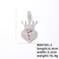 Hip-hop Rock Animal Cross Letter Stainless Steel Alloy Copper Plating Inlay Rhinestones Jewelry Accessories sku image 53