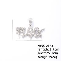 Hip-hop Rock Animal Cross Letter Stainless Steel Alloy Copper Plating Inlay Rhinestones Jewelry Accessories sku image 55