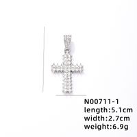Hip-hop Rock Animal Cross Letter Stainless Steel Alloy Copper Plating Inlay Rhinestones Jewelry Accessories sku image 19