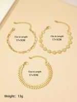 Retro Simple Style Korean Style Round Daisy Alloy Beaded Women's Bracelets main image 7