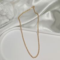 Einfacher Stil Einfarbig Sterling Silber Überzug Halskette main image 5