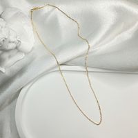 Simple Style Solid Color Sterling Silver Plating Necklace sku image 3