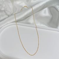Simple Style Solid Color Sterling Silver Plating Necklace sku image 1