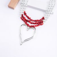 Elegant Heart Shape Imitation Pearl Beaded Gold Plated Silver Plated Women's Pendant Necklace main image 7