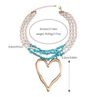 Elegant Herzform Imitationsperle Perlen Vergoldet Versilbert Frau Halskette Mit Anhänger main image 2