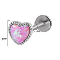 Casual Heart Shape Stainless Steel Plating Lip Stud sku image 7