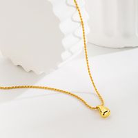 Ig Style Simple Style Solid Color Sterling Silver Plating 18k Gold Plated White Gold Plated Pendant Necklace main image 5
