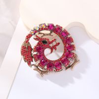 Vintage Style Dragon Alloy Plating Inlay Rhinestones Women's Brooches 1 Piece main image 5