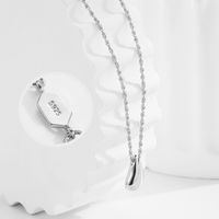 Ig Style Simple Style Solid Color Sterling Silver Plating 18k Gold Plated White Gold Plated Pendant Necklace sku image 1