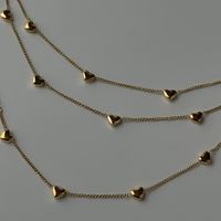Ig-stil Einfacher Stil Herzform Sterling Silber Überzug 18 Karat Vergoldet Halskette main image 4
