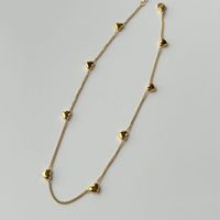 Ig-stil Einfacher Stil Herzform Sterling Silber Überzug 18 Karat Vergoldet Halskette main image 5