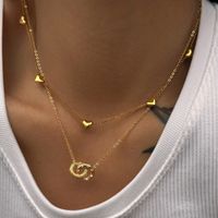Ig-stil Einfacher Stil Herzform Sterling Silber Überzug 18 Karat Vergoldet Halskette main image 6