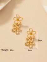 Wholesale Jewelry Ig Style Commute Korean Style Flower Alloy Plating Drop Earrings main image 11