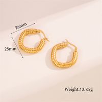 1 Pair Simple Style Irregular Round Plating Stainless Steel 18K Gold Plated Ear Studs main image 5