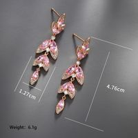 1 Pair Elegant Xuping Sweet Flower Plating Inlay Alloy Artificial Gemstones 18k Gold Plated Drop Earrings main image 2