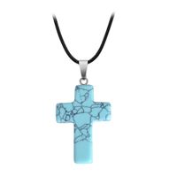 Fashion Cross Crystal Unisex Pendant Necklace 1 Piece sku image 3