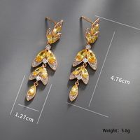 1 Pair Elegant Xuping Sweet Flower Plating Inlay Alloy Artificial Gemstones 18k Gold Plated Drop Earrings main image 3