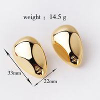 1 Pair Basic Modern Style Simple Style Geometric Plating Brass 18k Gold Plated White Gold Plated Ear Studs main image 3