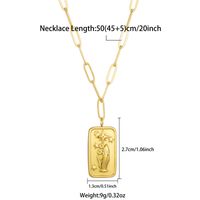 Ig Style French Style Flower Stainless Steel Plating 18k Gold Plated Pendant Necklace sku image 2
