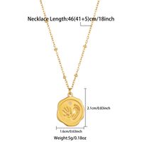 Ig Style French Style Flower Stainless Steel Plating 18k Gold Plated Pendant Necklace sku image 1