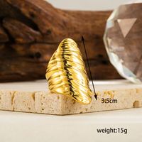 Ig Style Simple Style Geometric Solid Color Stainless Steel Plating 18k Gold Plated Open Rings sku image 2