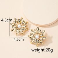 Small Daisy Summer New Simple Gold Flower Alloy Stud Earrings main image 7