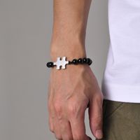 Simple Style Streetwear Jigsaw 304 Stainless Steel Men's Bracelets main image 5