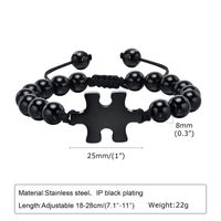Simple Style Streetwear Jigsaw 304 Stainless Steel Men's Bracelets main image 10