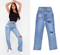 Women's Daily Streetwear Solid Color Full Length Jeans Straight Pants main image 2