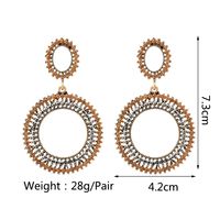 1 Pair Elegant Retro Round Plating Inlay Zinc Alloy Rhinestones Dangling Earrings main image 3