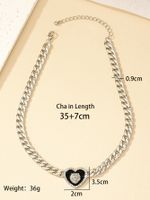 Retro Heart Shape Alloy Plating Inlay Zircon Gold Plated Women's Pendant Necklace main image 10