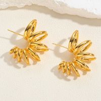 1 Pair Simple Style Classic Style Fireworks Plating Inlay 304 Stainless Steel Copper Zircon Ear Studs main image 5