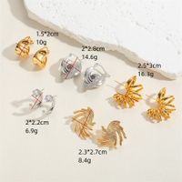 1 Pair Simple Style Classic Style Fireworks Plating Inlay 304 Stainless Steel Copper Zircon Ear Studs main image 2