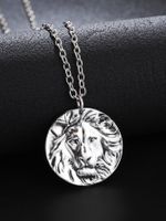 Simple Style Lion Alloy Plating Silver Plated Unisex Pendant Necklace main image 1