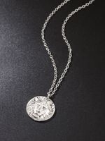 Simple Style Lion Alloy Plating Silver Plated Unisex Pendant Necklace main image 3