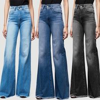 Frau Täglich Straße Einfacher Stil Einfarbig In Voller Länge Gewaschen Jeans main image 1