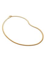 Ig Style Simple Style Solid Color Sterling Silver Plating 18k Gold Plated Necklace main image 1