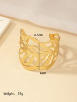 Punk Leaves Alloy Plating Gold Plated Women's Bangle main image 10